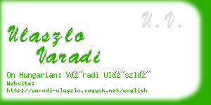 ulaszlo varadi business card